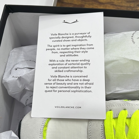 Voile Blanche Mens Sneaker White Neon Yellow and Orange Suede Shoes Size… - Picture 12 of 13